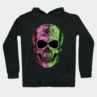 Cool skull,purple green skull mask face Hoodie